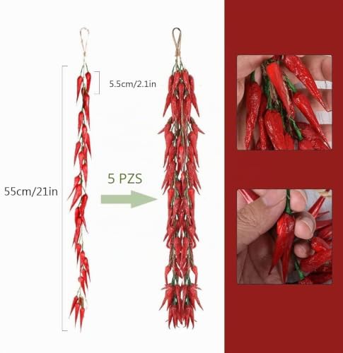 Verduras artificiales de imitación para fiesta y adorno colgante de cocina 3