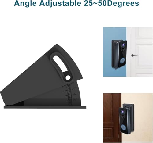 Angle Mount Adjustment Bracket Mounting Kit Compatible for J9 PLUS/J9N/J11/J4 Video Doorbell, Adjustable 25 to 50 Degree Wedge Mount, Angle Adjustment Adapter(Doorbell Not Included) by KAMEP - Image 3