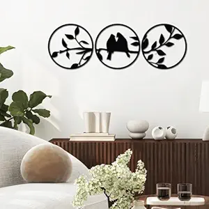 PAPER PLANE DESIGN Black Abstract Wall Art. Wall Sculptures. Modern Wall Decor for Living Room Bedroom Home Office Decor. (D)