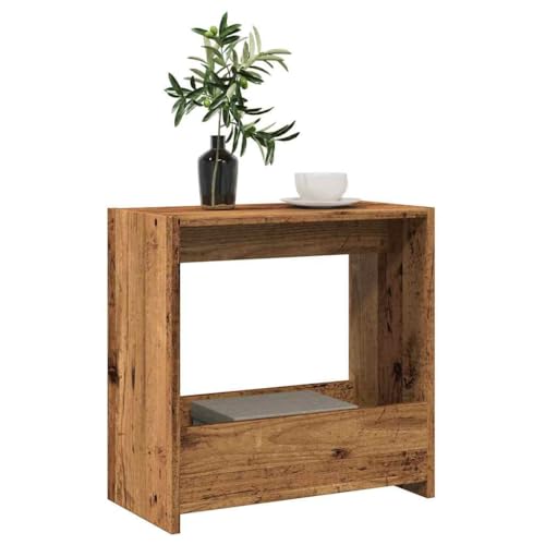 Mimdixy Mesa Consola Recibidor Mueble Entrada,Mesa Auxiliar de Madera contrachapada Envejecida 50x26x50 cm,Consola Recibidor para Entrada,Blanco