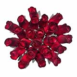 Shop ZoomBee Bouquet of Two Dozen (24) Beautiful Realistic Red and Black Tip Wooden Roses, Forever Lasting, Never Water, Weddings, Anniversaries, Gift, Valentines, Christmas