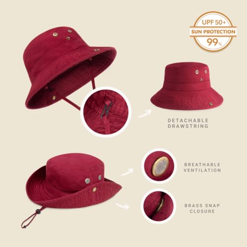Image of Hot Summer Bucket Hat - Trendy Cotton Sun Hat for Beach, Golf, Fishing