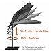 Deuline Sonnenschirm Ø300cm ALU 360° drehbar Ampelschirm + Schutzhülle + Ständer UV-Schutz Wasserabweisende Bespannung Gartenschirm Marktschirm Mallorca-Elite 521815