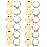 TOYANDONA 12 Juegos Anillos y Bandas de Tarros para Conservas de Tapas de Sellado de Tarros de Boca Regular Anillos de Hojalata Dorada Repuestos Duraderos para Almacenamiento de Alimentos y