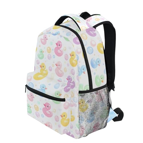 ALAZA Colorful Duck Bubble Kids School Backpack for Boys Girls Teens Bookbag Travel Daypack Bag 16 inch2