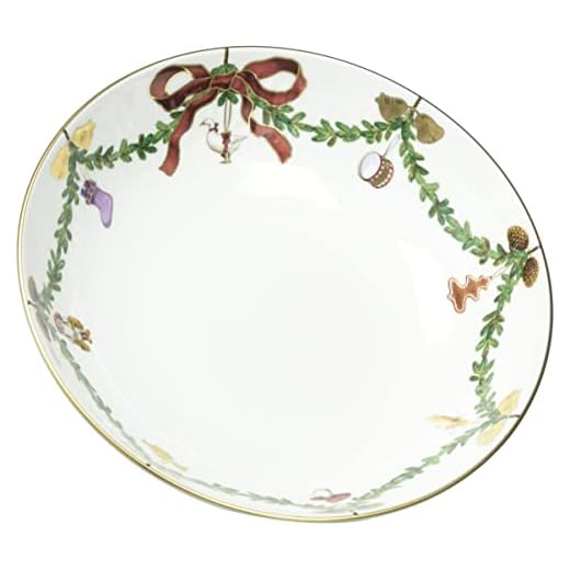 Royal Copenhagen Star Fluted/XMAS kalvar på foten, porslin, flerfärgad, 18 cm