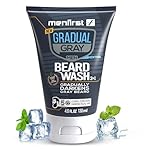 MENFIRST Gradual Gray Darkening Beard Wash for Men - Dark Shades Beard Shampoo - Hypoallergenic, Harsh Chemical-Free, Dermatologist Tested Beard Dye - 4.6 Fl Oz (Pack of 1)