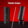 HyperX SoloCast 2 Gaming USB Condenser Mic for PC, USB-C to USB-A, Built-in Pop Filter, Internal Shock Mount, Plug and Play, 24-bit / 96kHz, Compact Tiltable Stand Black
