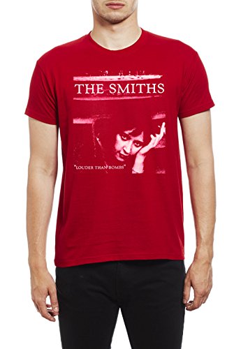 de Morrissey and The Smiths The Smiths Louder Than Bombs Camiseta para Hombre. Rojo/Medium