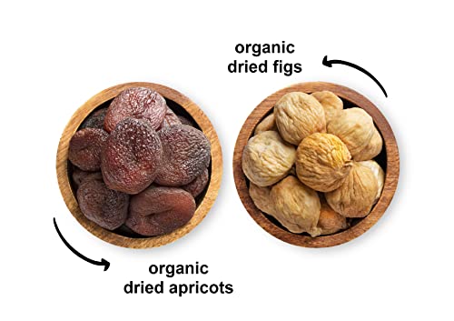 Organic Dried Apricots And Figs Bundle - Organic Dried Apricots, 2 Pounds And Organic Dried Figs, 2 Pounds - Non-Gmo, Kosher, Raw, Vegan #TOP2