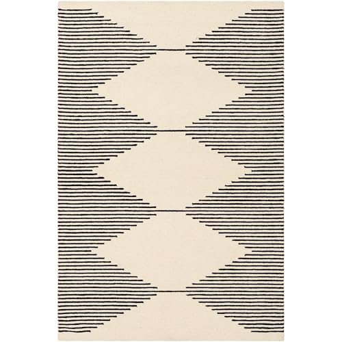 Image of Hand Tufted Wool Carpets Anti Shedding Rug Modern Carpets for Living Room Size 8x11 Feet