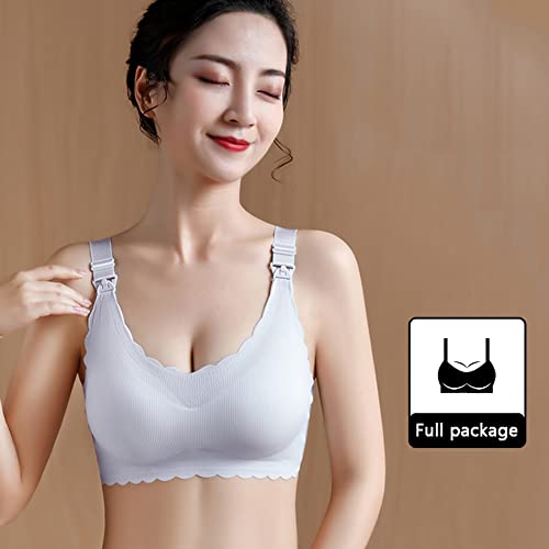 Soutien-gorge d'allaitement sans couture maternité push-up col V taille 70B - 5