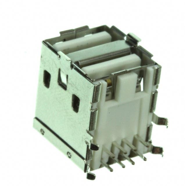 Molex 67298-4090 USB Stacked Connector, USB Type A, USB 2.0, 4 Positions, Right Angle, Phosphor Bronze - Pack of 15