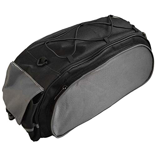 Removable bag 13L Multifunctional Bicycle Backside Seat Bag Outside Trunk Bag Handbag Rear Bike Panniers Mountain Bike Accessories (Color : Light Grey)