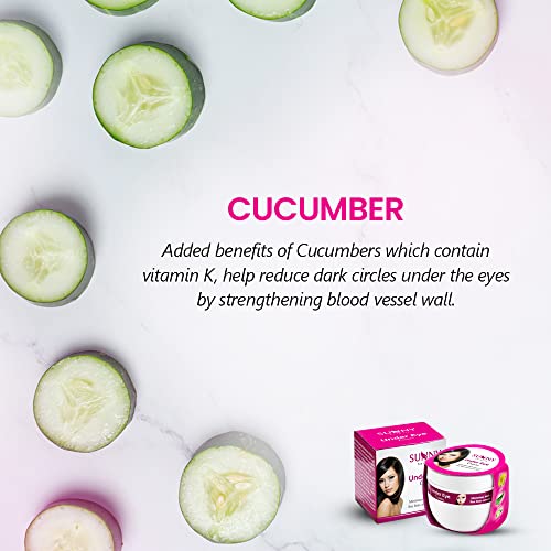 Image of Sunny Herbals Under Eye Cream With Essential Oil, Extract of Aloevera, Arnica & Cucumber | Revitalizes Skin Around The Eyes | Reduces Puffiness, Minimizes Dark Circles & Fine Lines Around The Eyes | 50gm (Pack of 2)