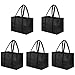 cabilock 5 Pzas Bolsa Grande Reutilizable de La Compra con Asas de Almacenamiento Plegable Lavable Cesta de Tela Bolsa de Mano Durable Bolsas de Compras para La Compra de Alimentos Ropa