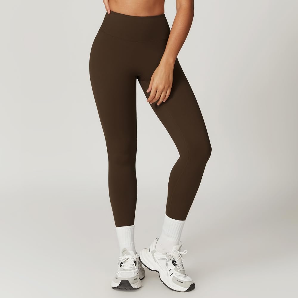 DYRBF Leggings da donna a vita alta per yoga, tinta unita, in nylon spandex, ad alta elasticità, traspiranti, controllo della pancia, allenamento, corsa, palestra, ciclismo, danza