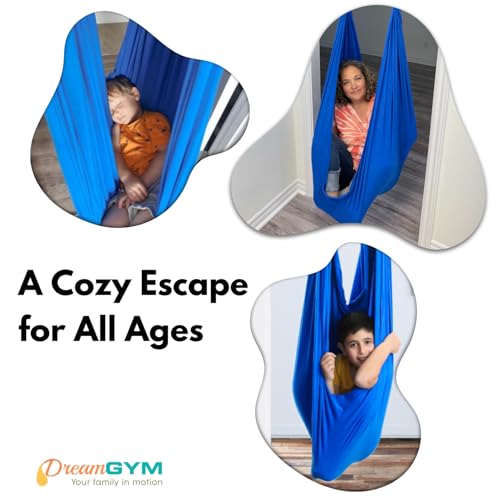 DreamGYM Doorway Sensory Swing Kit - Blue Compression Swing - 95 Cotton - Thumbnail 7