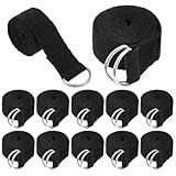 Molain 12 Pcs Yoga Strap, Non-Elastic Stretching Strap Yoga Straps for Stretching Bulk 6ft Exercise Stretch Band with Metal D Ring, Adjustable Stretch Belt for Women Men Pilates, Gymnastics, Dance