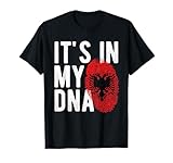 Funny it's in my DNA Albania flag Fingerprint