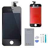 URSEND LCD Touch Screen Display Digitizer Screen Replacement Assembly with Repair Tool for iPhone 4S (black)