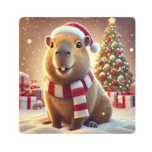 Capybara Santa Hat Christmas Protective Wrap 13.8