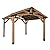 Backyard Discovery Norwood 14x12 All Cedar Wood Gazebo,Thermal Insulated Steel Roof, Durable, Supports Snow Loads and Wind Speed, Rot Resistant, Backyard, Deck, Garden, Patio Light Brown