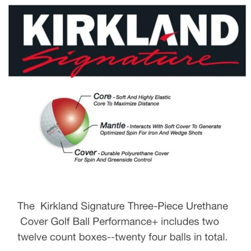 Kirkland Signature 3-Piece Golf Balls 24 Pack Urethane Cover