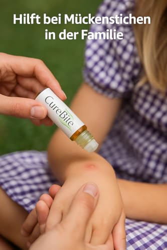 CureBite RollOn lindert schmerzfrei & effektiv Mückenstiche & Juckreiz - 100% pflanzlich aus den Alpen - mit Spitzwegerich & Arnika - 200 Anwendungen - Made in Germany (2)