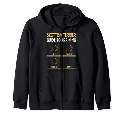 Scottish Terrier Guide To Training Dog Obedience Zip Hoodie, Black