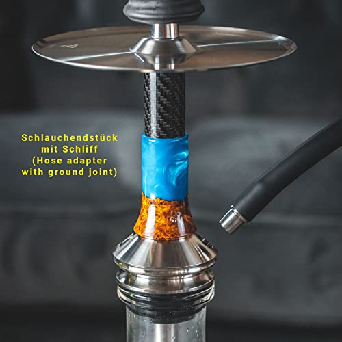 VYRO Shisha Penta Blue - Frozen Black - Ultimatives Shisha Starter Set mit Kopf, Schlauch, Mundstück und Zange – Bild 3