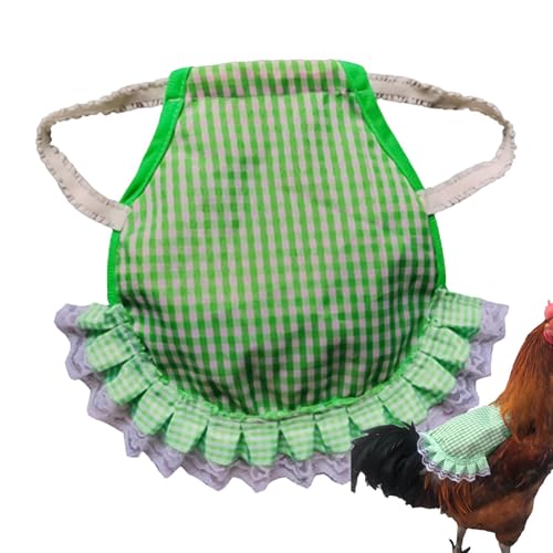 Vibhgtf Sella per pollo, sella per pollo, giacca salvataggio per pollame | Selle medie con cinghie elastiche, protezione per pollame, grembiule protettivo, per prodotti per la cura, verde,