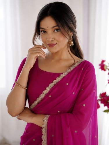 Image of Yashika Women's Rangoli Silk Blend Saree with Blouse Piece for Traditional Ethinic Wear Sari