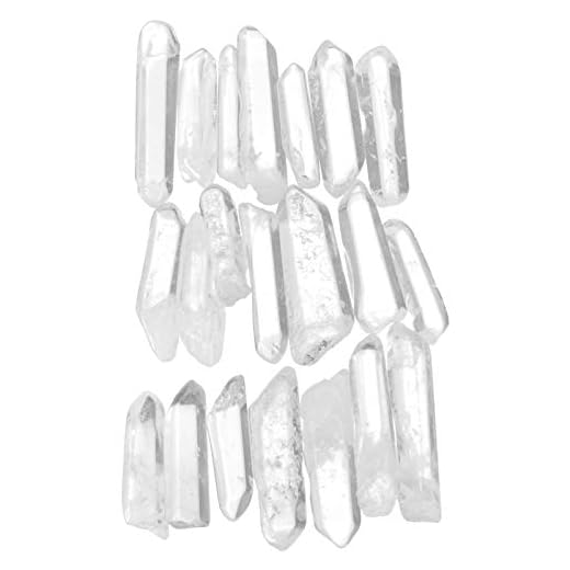 VILLCASE 200g de Cristal Claro Puntos de Cuarzo Fragmentos Reiki Cristal Piedras Curativas Encantos de Piedras Preciosas para Manualidades DIY
