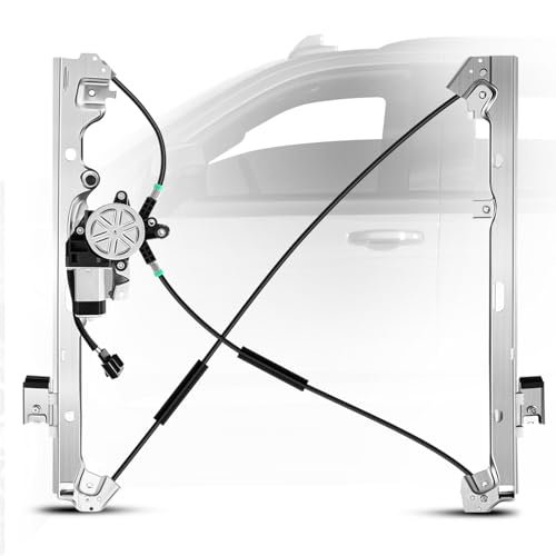 YHTAUTO Front Passenger Side Power Window Regulator with 2-Pin Motor Assembly Compatible with Chevy Silverado 1500 2500 3500, Tahoe & GMC Sierra, Yukon & Cadillac Escalade EXT ESV