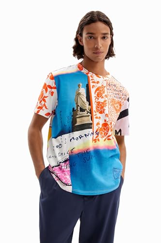 Desigual TS_Lucas T-Shirt, Finition du matériau, Medium Hommes