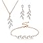 D-Leaves Jewelry Set-Rose gold