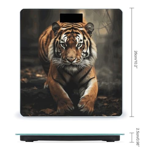 Báscula Digital de Baño con Pantalla LED y Plataforma de Vidrio Templado miniatura 2