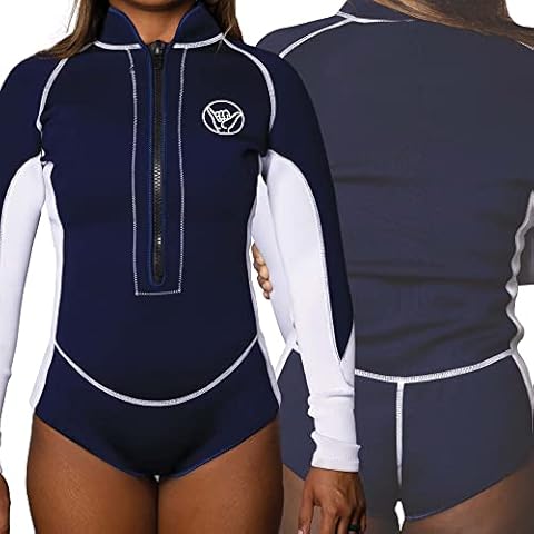 South Bay Board Co™ - Premium Women Neoprene Wetsuit Top - 3mm Neoprene Longsleeve Wet Suit/Swimsuit Jacket - Cute Wetsuit for The Surf, Ocean, Pool, Sports Training, Swimming, or Aerobics Cover