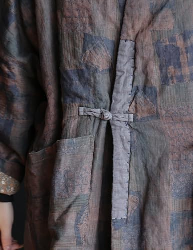 NFYM Women's Vintage Quilted Kimono Jacket in Grey Navy – Cozy, Comfy, and Perfectly Oversized! - Image 7