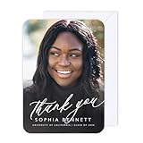 Andaz Press Script Thank You Cards, 24-Pack, 5 x 7-Inch, Premium Quality Cardstock, Blank Back, Customizable