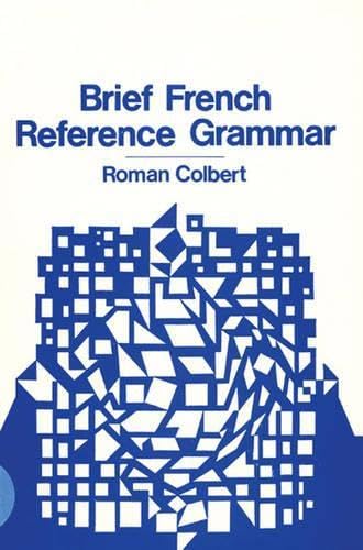 Buy Brief French Reference Grammar — BookShops.in