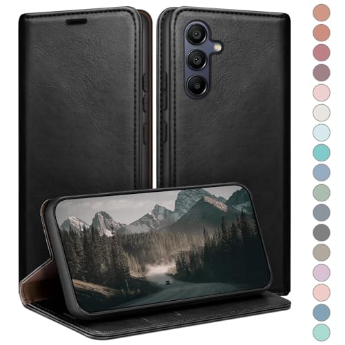 Coque Samsung A34 5G Anti-Piratage RFID Housse Portefeuille Cuir Rabat Noir