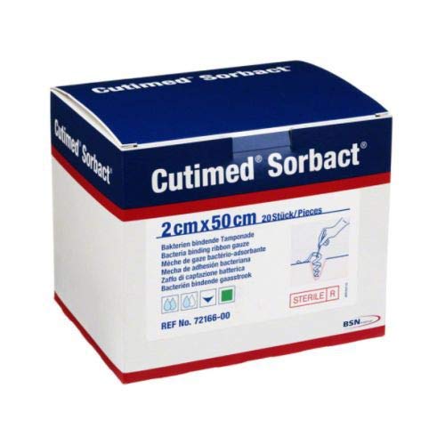 BSN Medical/Jobst 7216600 Cutimed Sorbact Antimicrobial Dressing Ribbon, 2 cm Width, 50 cm Length (Pack of 20)