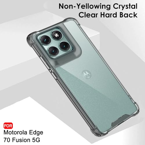 Image of TheGiftKart Back Cover Case for Motorola Moto Edge 70 Fusion 5G | Shockproof & Hybrid Design | Camera & Screen Protection | Clear Transparent Moto Edge 70 Fusion Back Cover (PC & TPU, Smoked Bumper)
