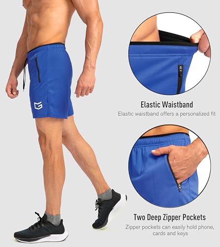 Image of G Gradual Men's Gym Workout Shorts Zipper Pockets 5 inch / 7 inch Quick Dry Breathable Runing Athletic Short for Men