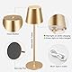 PreeOtti Tischlampe Kabellos, LED Tischleuchte Akku Dimmbare mit 3 Farbtemperatur, Stufenlos Dimmbar, Touch Lampe mit USB-C Aufladbar für Outdoor Nachttisch Esstisch Camping(Gold)