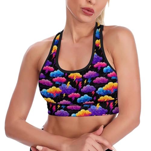 Image of Womens Comfortable Sports Bra Workout Tank Tops Racerback Fitness Gym Bra for Yoga Running