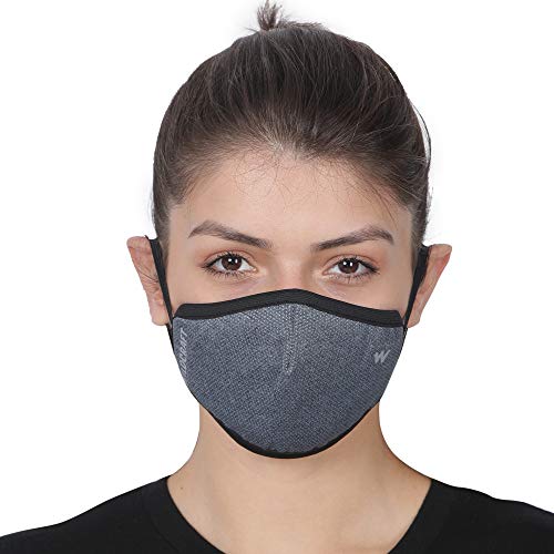 Image of Wildcraft SUPERMASK W95+ Reusable Outdoor Respirator 2P : POINTEL : GRY DARK : S