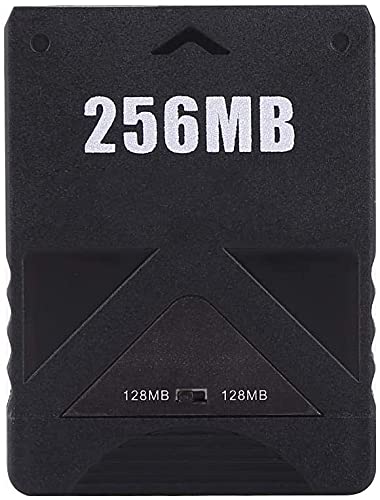 Akozon 256M Memory Card Gaming-Speicherkarte,Mermory Karte Speicherkarte Mit Hoher Kapazität High Speed für Playstation 2 PS2 Spiele Zubehör Schwarz Cover